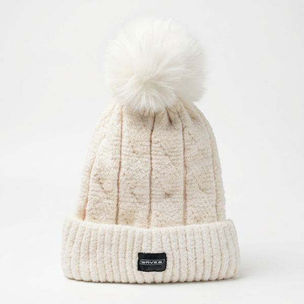 Aspen Pom Winter Beanie - Warm Knitted Headwear