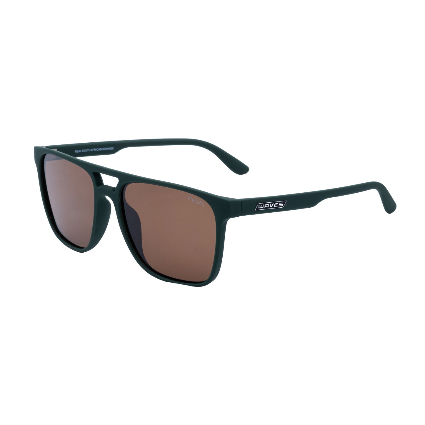 Waves Axis Sunglasses Green front angle