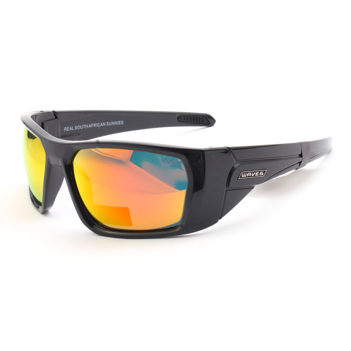 Waves Fluxor Sunglasses Black & orange front angle