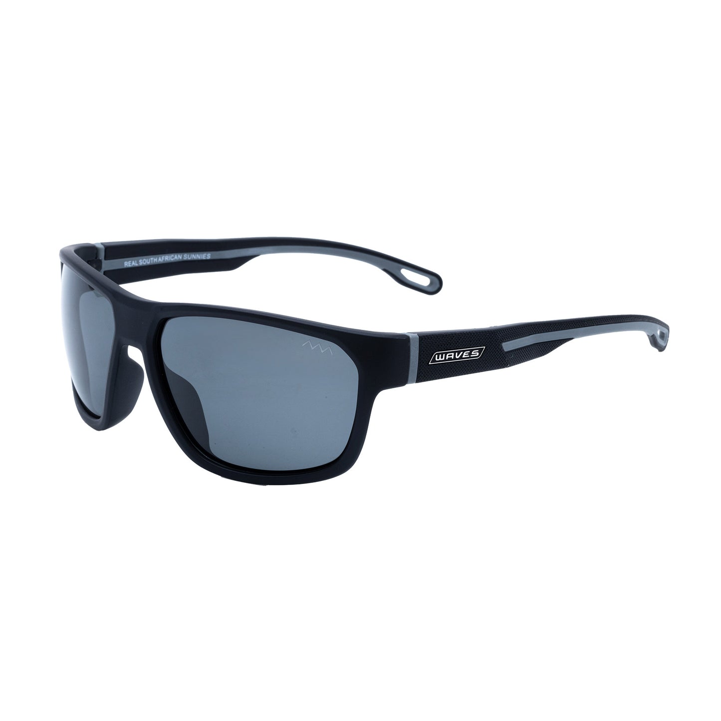 Waves Nero Black Sunglasses Front Angle