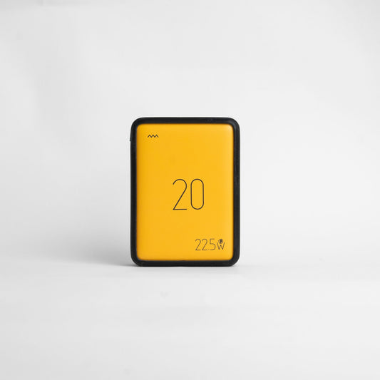Yellow and black pocket size powerbank 20 000