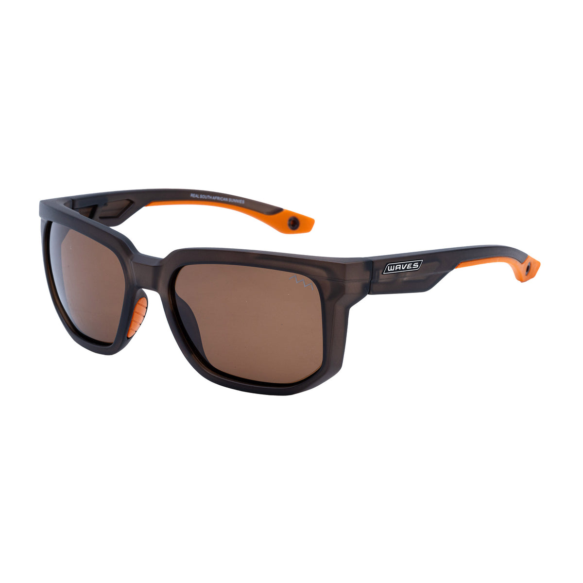 Waves Rio Sunglasses  Black & Orange front angle