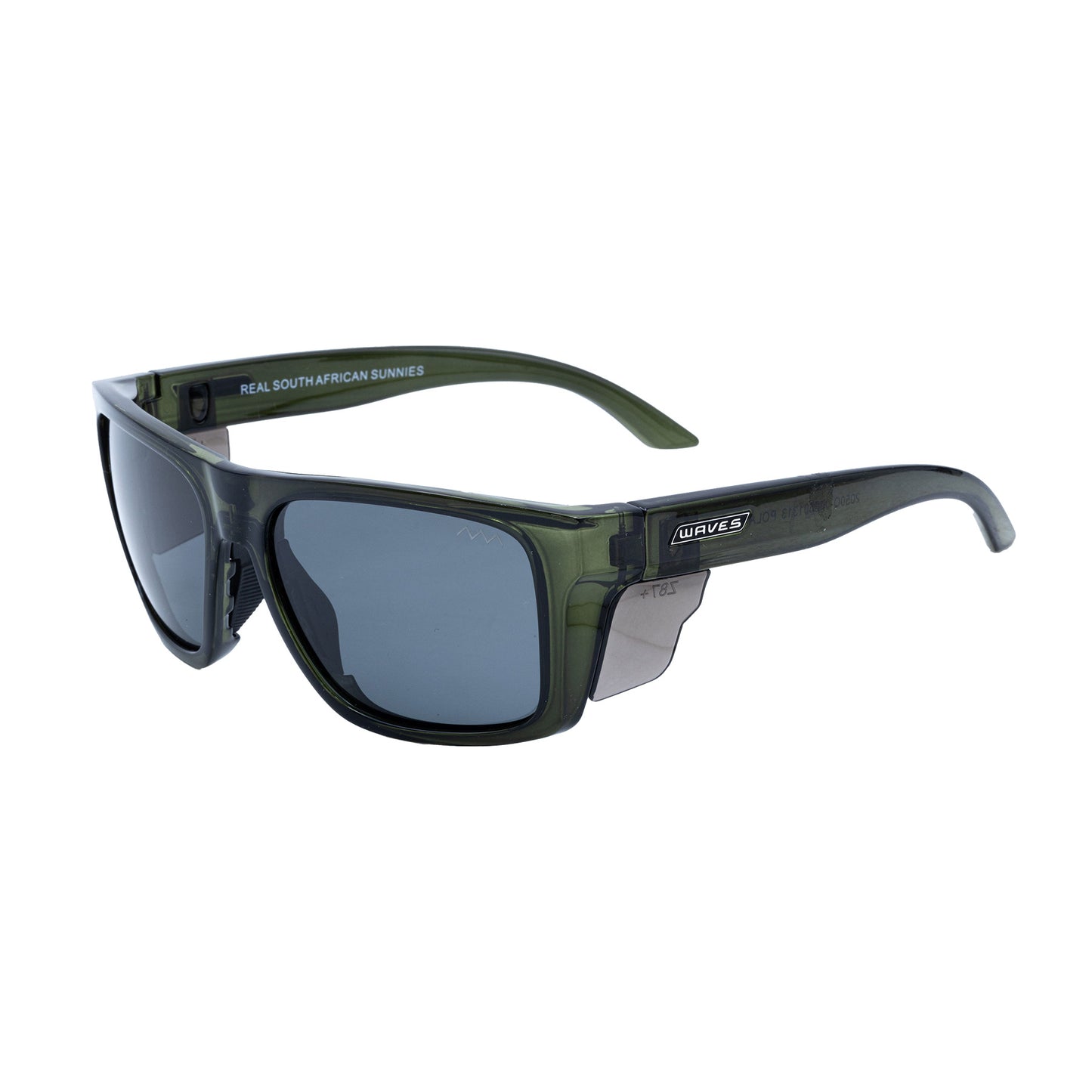 Waves Unit Sunglasses Black Front Angle
