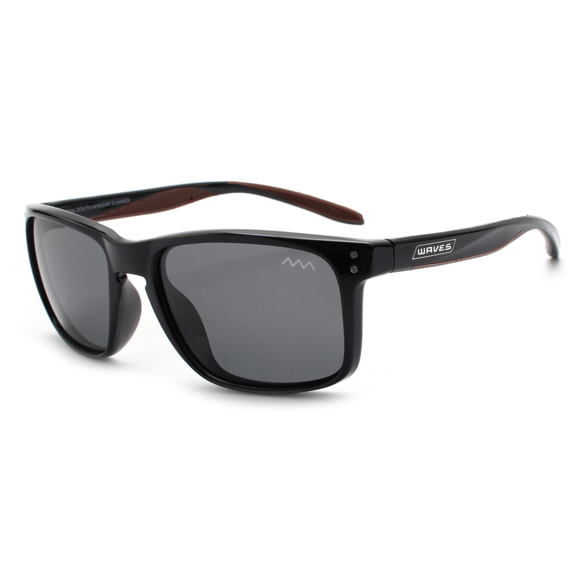 Waves Vent Sunglasses black front angle