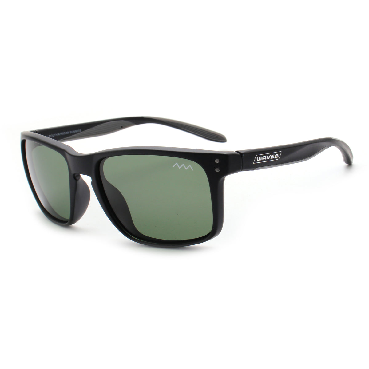 Waves Vent Sunglasses black tint front angle