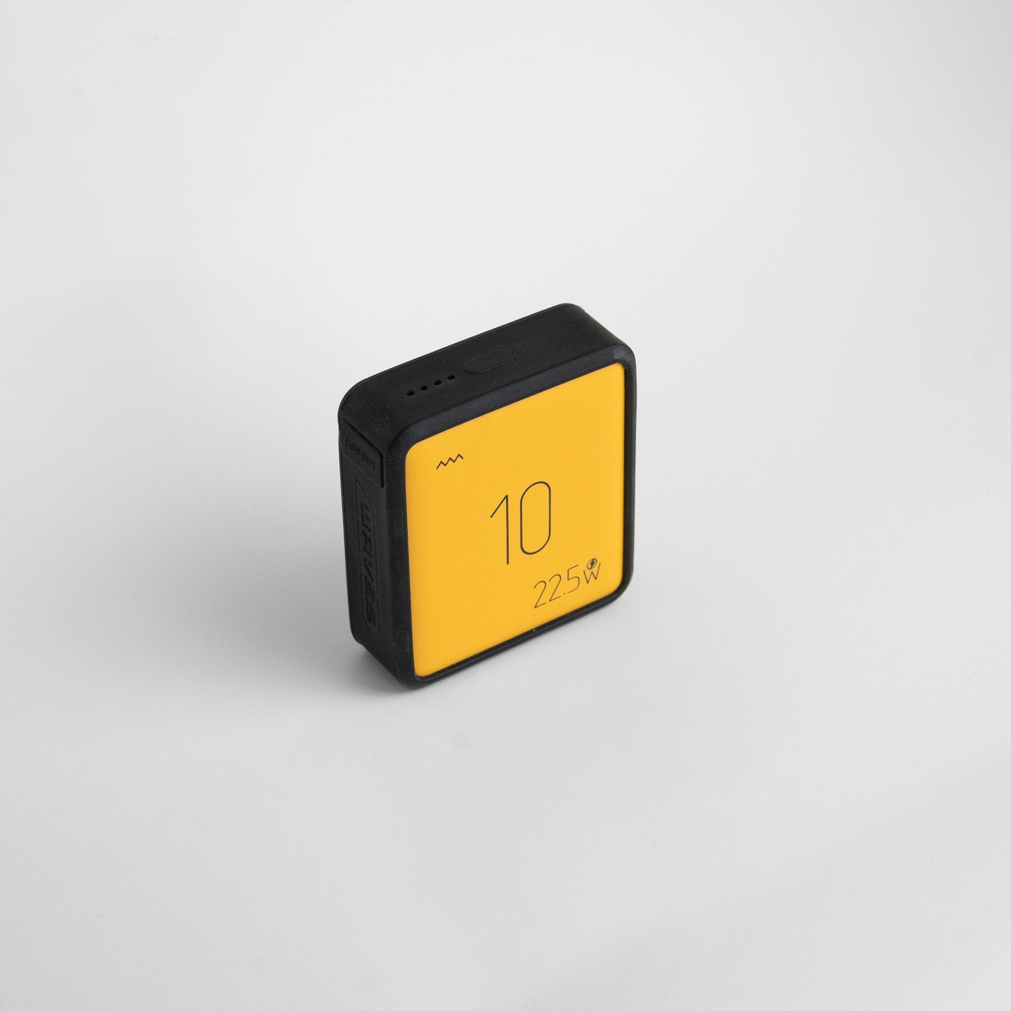 Black and yellow electronic device